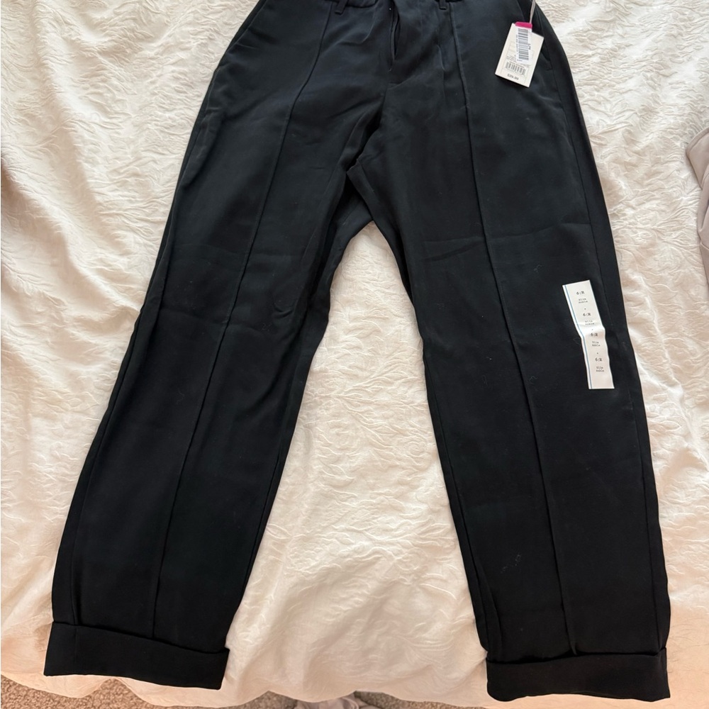 a new day Black womens Dress Pants - Straight Tapered Leg